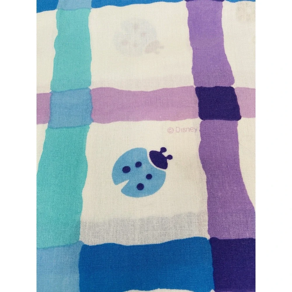 Vintage Winnie The Pooh and Tigger Flat Sheet Twin Size Plaid Ladybugs